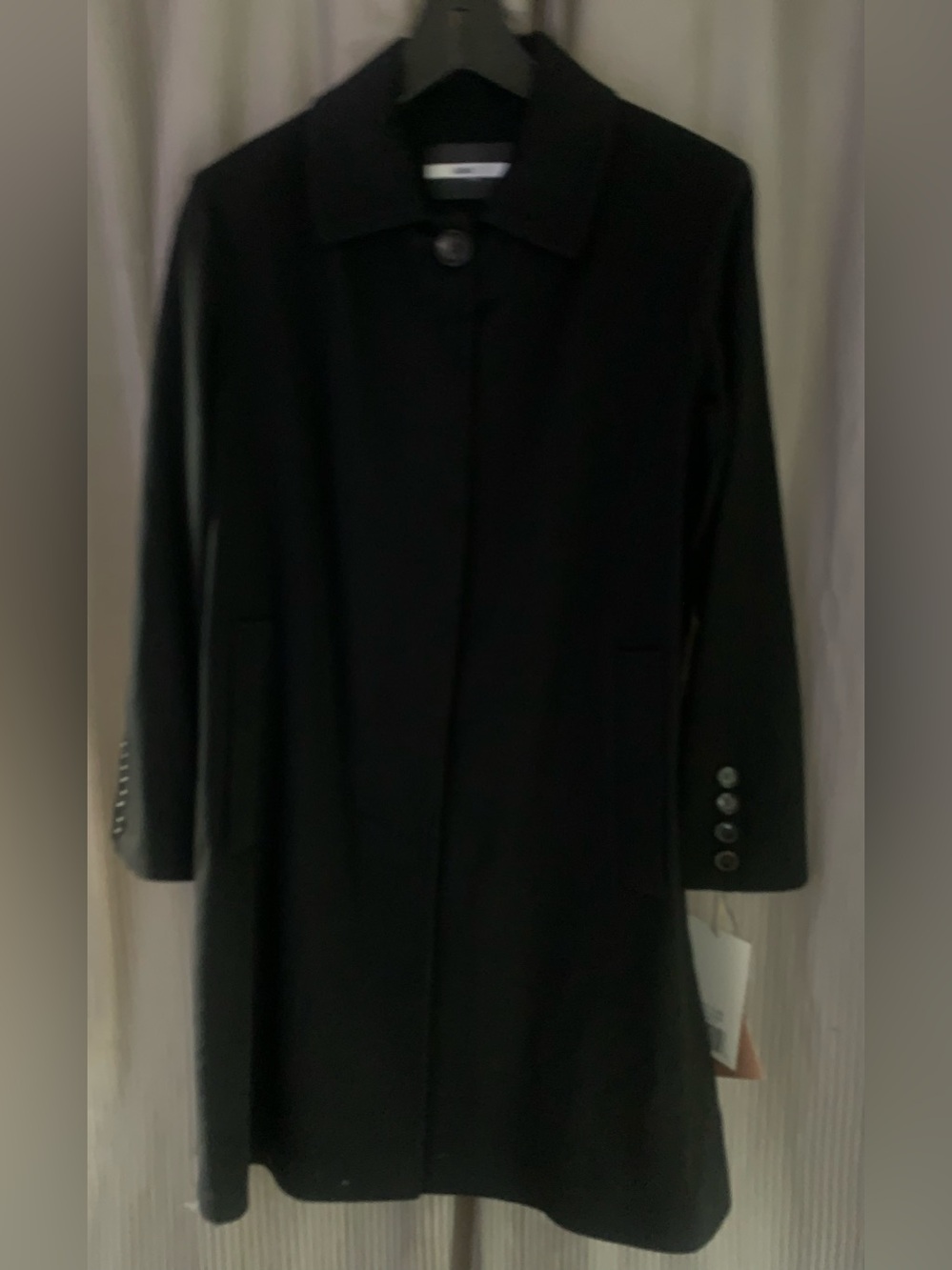 Jane Post Black Loro Piana Classic  Coat